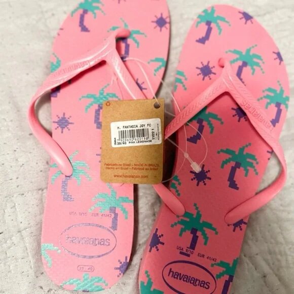A17 | Havaianas NWT Fantasia Flip Flops (Pink Lemonade) - Picture 4 of 4